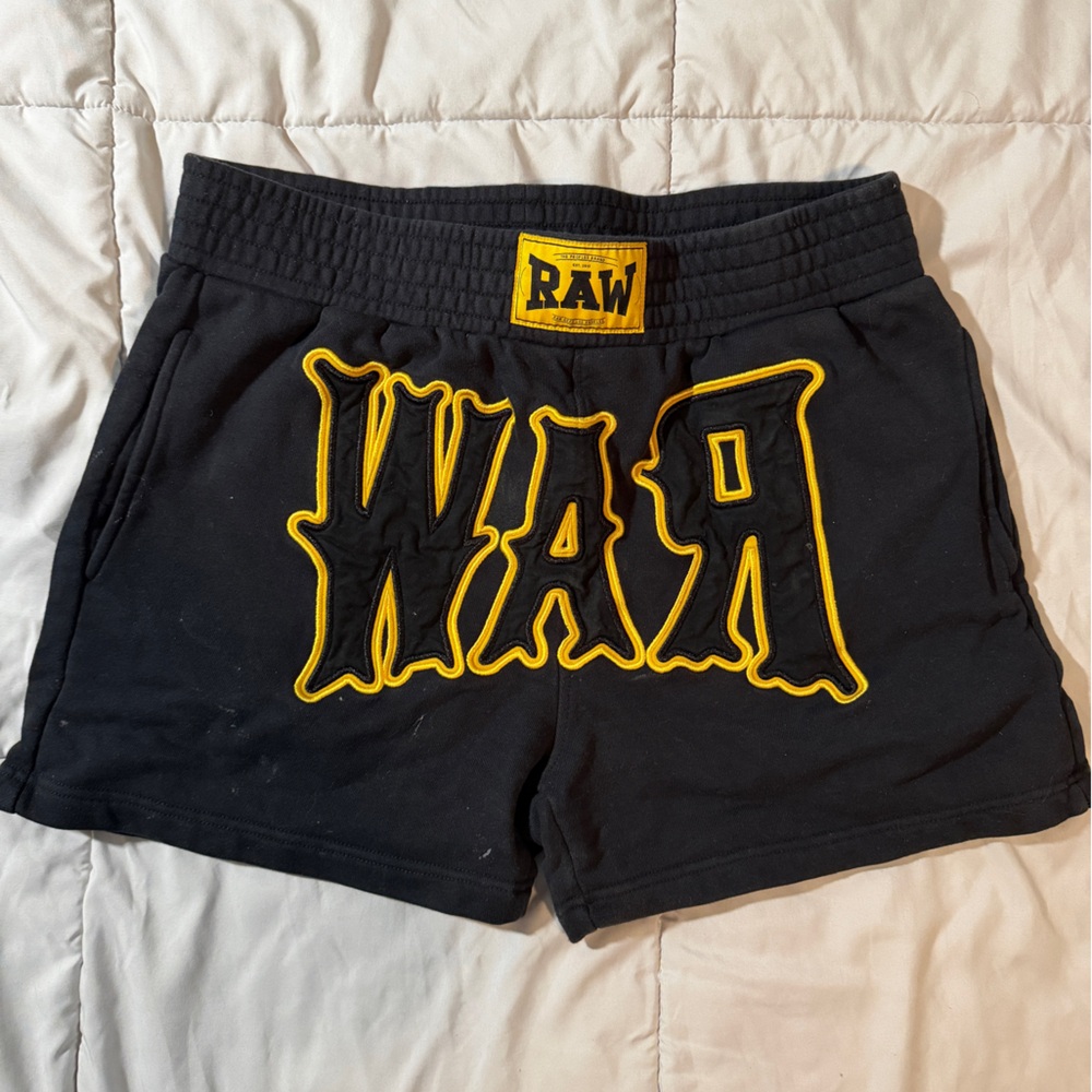 Black and Yellow RAW Shorts